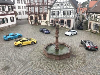 Porsche commercial broadcasted during Super Bowl shot in Heppenheim